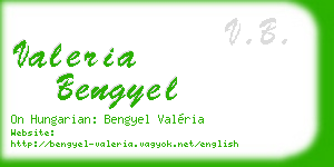 valeria bengyel business card